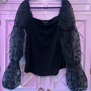 Eloquii Plus Size Top Black